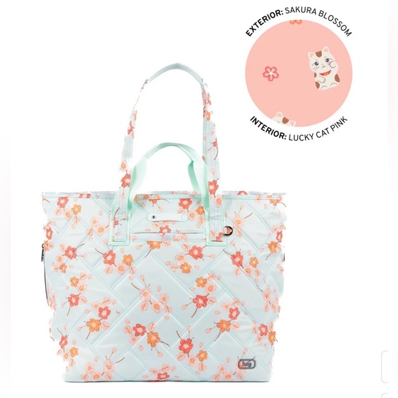 lug Handbags - Lug Ferry XL SE Expandable Carry-All Tote in Sakura Blossom